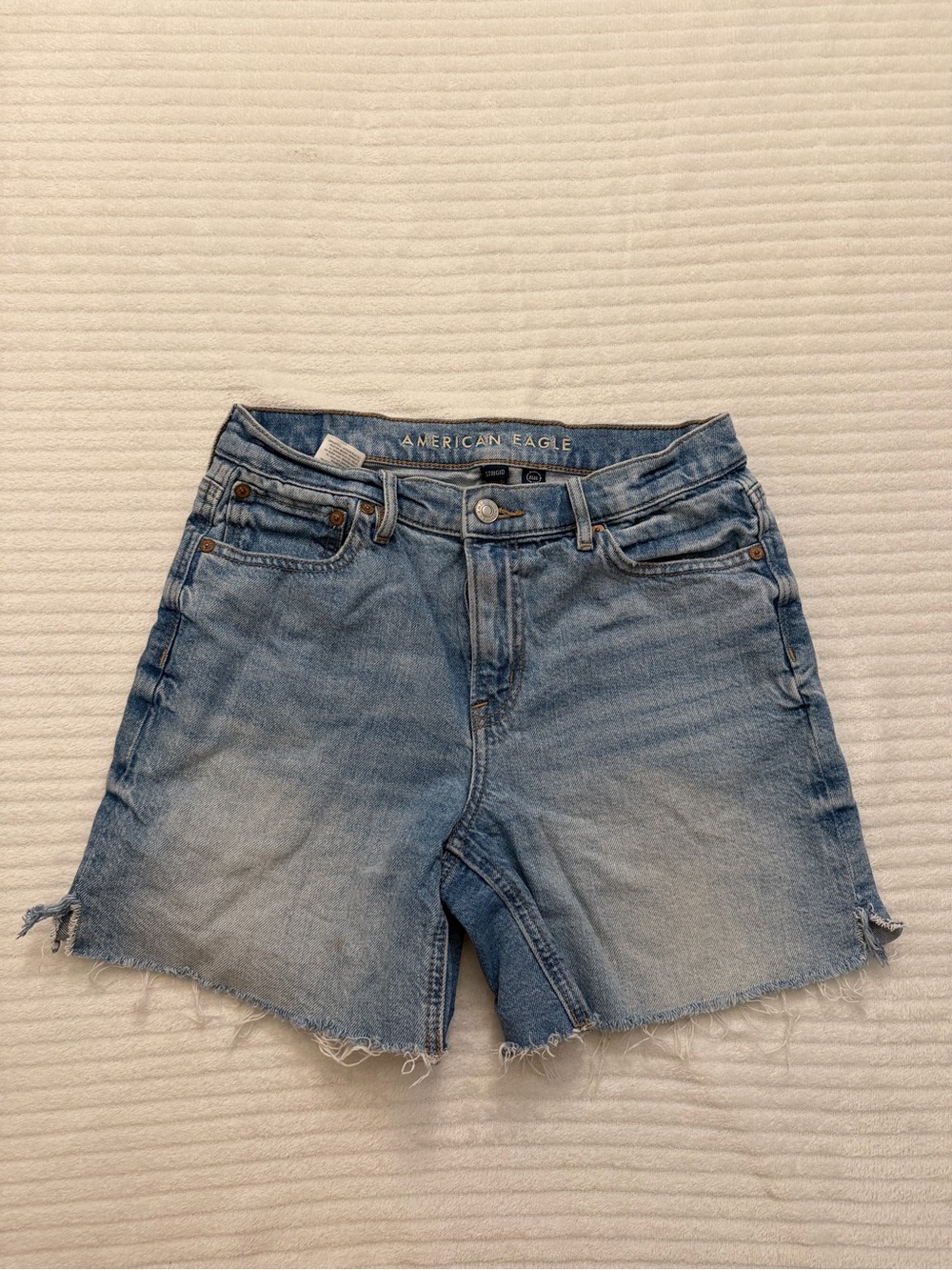 American Eagle Outfitters Faded Light Blue Denim Cutoff Shorts